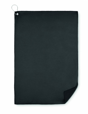 Logo trade promotional giveaways image of: RPET golf towel with hook clip