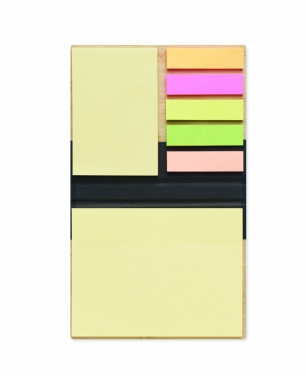 Logo trade promotional product photo of: Bamboo sticky note memo pad