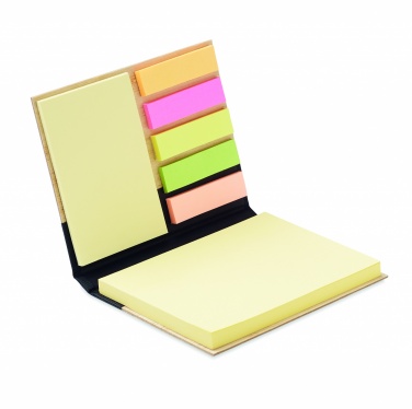 Logo trade promotional giveaway photo of: Bamboo sticky note memo pad