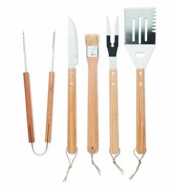 Logo trade promotional giveaway photo of: 5 Barbecue tools in pouch