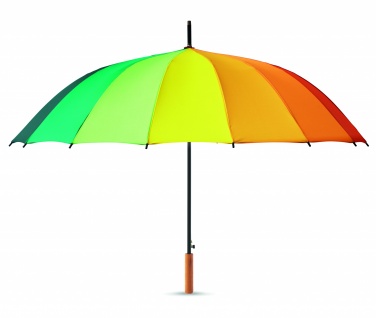 Logo trade promotional product photo of: 27 inch rainbow umbrella