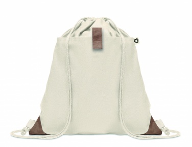 Logo trade advertising products image of: Recycled cotton drawstring bag