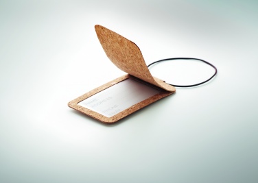 Logo trade promotional products image of: Cork luggage tag