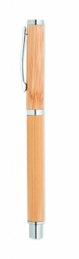 Logo trade promotional giveaways image of: Bamboo gel pen