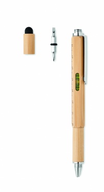 Logotrade promotional giveaway picture of: Spirit level pen in bamboo