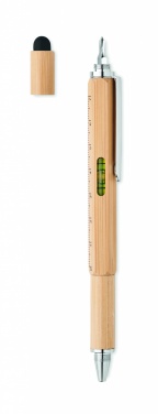 Logo trade promotional merchandise image of: Spirit level pen in bamboo