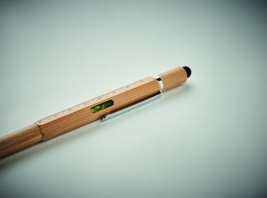 Logo trade promotional gifts picture of: Spirit level pen in bamboo