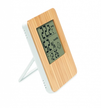 Logo trade promotional gift photo of: Bamboo weather station