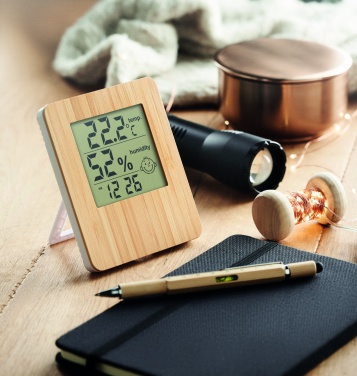 Logotrade business gift image of: Bamboo weather station