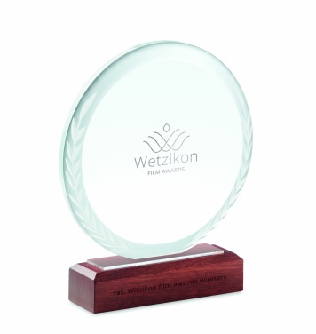 Logo trade advertising products image of: Round award plaque