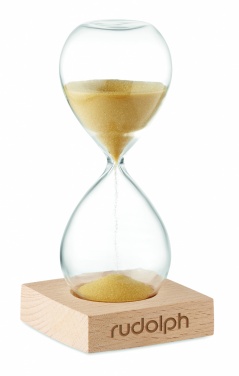 Logo trade business gift photo of: 5 minute sand hourglass