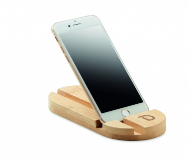 Logo trade corporate gifts image of: Bamboo tablet/smartphone stand