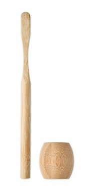 Logotrade promotional merchandise picture of: Bamboo tooth brush with stand