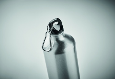 Logotrade advertising product image of: 1000 ml single-walled aluminum water bottle with a carabiner