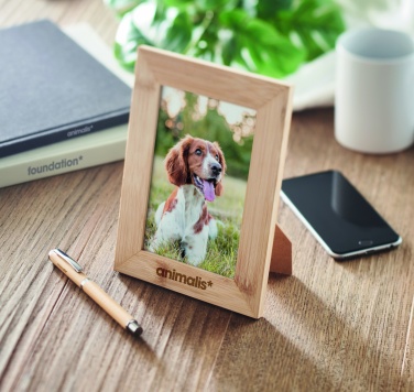 Logo trade business gifts image of: Bamboo photo frame