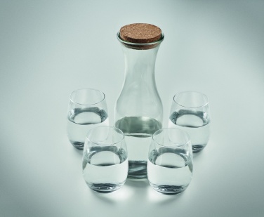 Logo trade promotional giveaways image of: Set of recycled glass drink