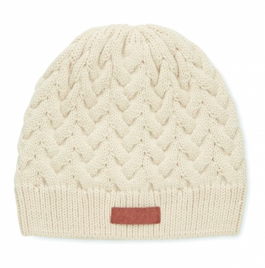 Logotrade advertising products photo of: Cable knit beanie in RPET