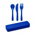 Cutlery set recycled PP, Blue