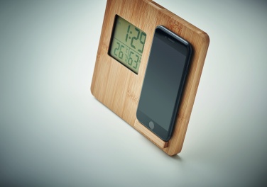 Logotrade promotional items photo of: Bamboo weather station 10W