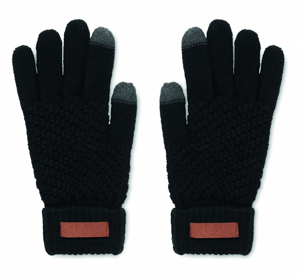 Logo trade advertising products picture of: Rpet tactile gloves