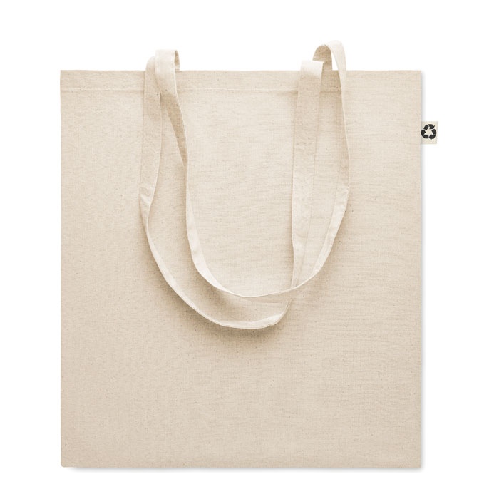 Logo trade promotional gifts image of: Recycled cotton shopping bag