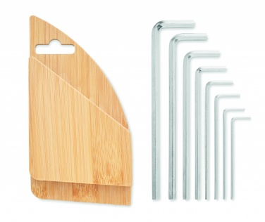 Logotrade promotional items photo of: Hex key set in bamboo