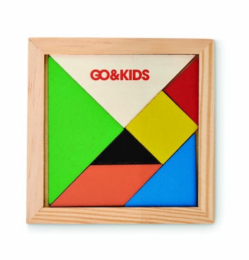 Logo trade promotional gifts picture of: Tangram puzzle in wood
