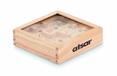 Logo trade promotional item photo of: Pine wooden labyrinth game