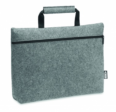 Logo trade business gifts image of: RPET felt zippered laptop bag
