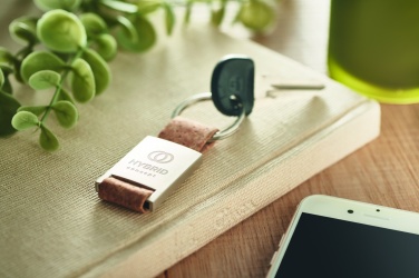 Logo trade advertising products image of: Key ring with cork webbing Kerava