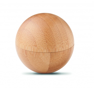 Logotrade advertising products photo of: Lip balm in round bamboo case