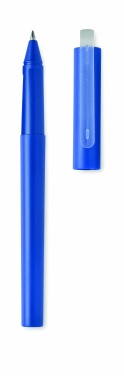 Logo trade promotional giveaways image of: RPET blue gel ink ball pen
