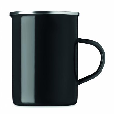 Logo trade promotional merchandise picture of: Metal mug with enamel layer