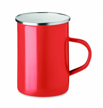 Logo trade promotional items image of: Metal mug with enamel layer