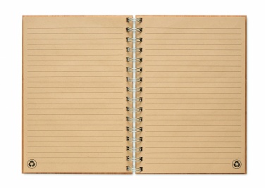 Logo trade promotional giveaways picture of: A5 ring bound Bamboo notebook