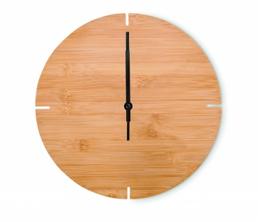 Logo trade promotional items picture of: Round shape bamboo wall clock