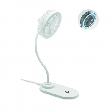 Logotrade promotional product picture of: Desktop charger fan with light