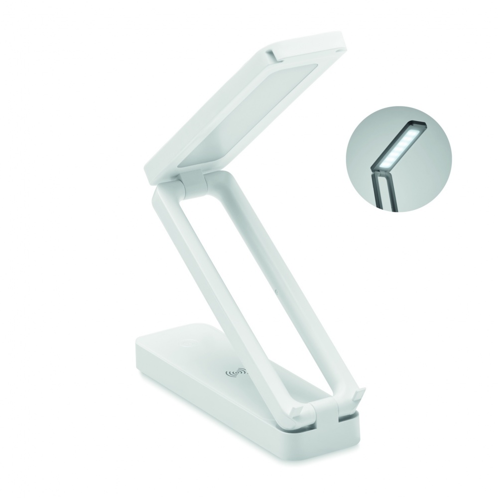 Logo trade promotional merchandise picture of: Lamp and wireless charger 10W