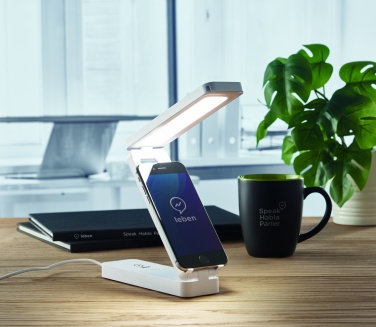 Logo trade promotional gifts image of: Lamp and wireless charger 10W