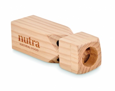 Logo trade promotional merchandise image of: Wooden train whistle