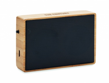Logotrade promotional items photo of: Solar bamboo wireless speaker