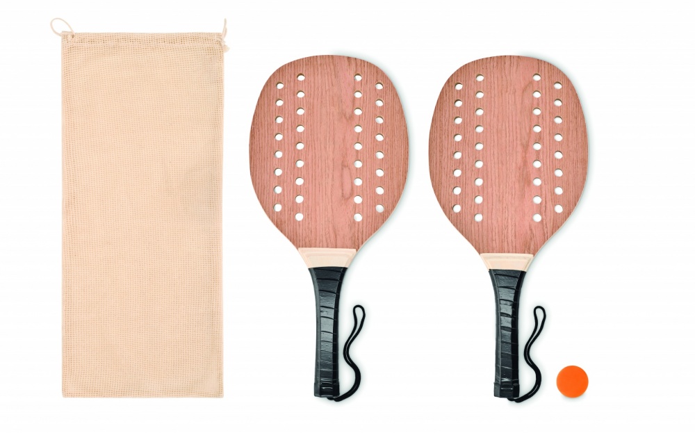 Logotrade advertising products photo of: Rosewood beach tennis set