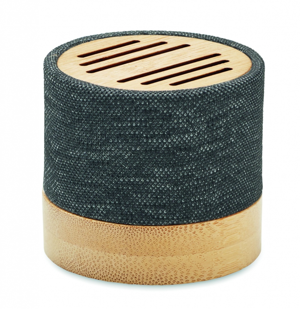 Logo trade business gifts image of: Bamboo RPET wireless speaker