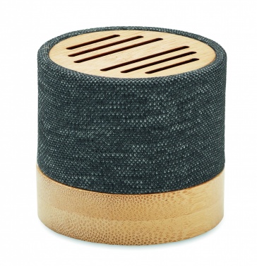 Logo trade corporate gifts picture of: Bamboo RPET wireless speaker