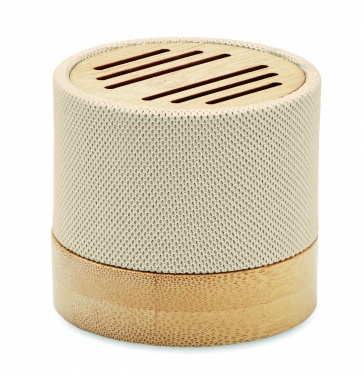 Logo trade promotional product photo of: Bamboo RPET wireless speaker