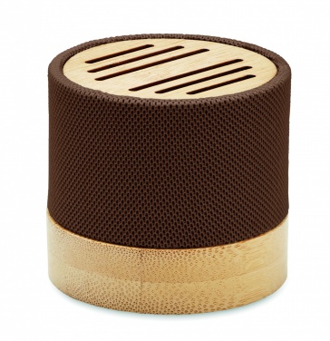 Logo trade promotional items image of: Bamboo RPET wireless speaker