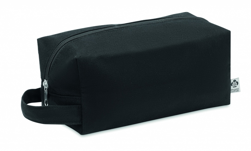 Logo trade corporate gift photo of: Canvas cosmetic bag 220 gr/m²