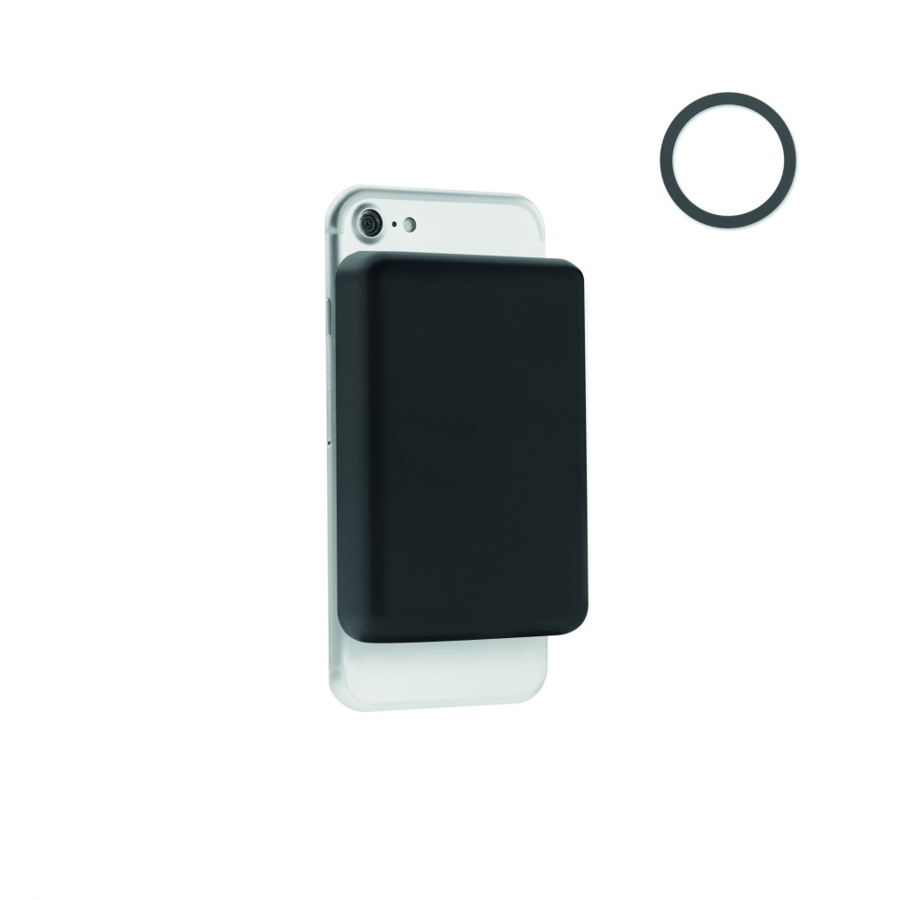 Logotrade promotional merchandise picture of: Magnetic wireless charger 15W powerbank 5000 mAh