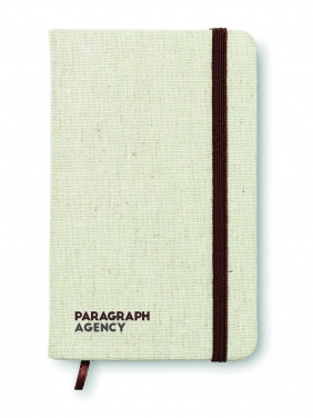 Logo trade promotional items image of: A6 canvas notebook lined