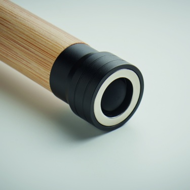Logotrade advertising products photo of: 3-in-1 bamboo flashlight with an emergency hammer and seatbelt cutter